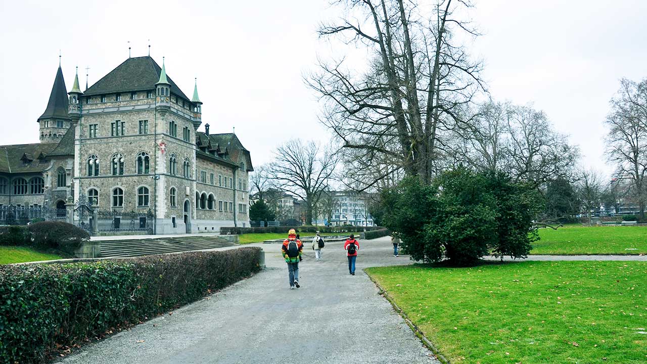 Landesmuseum und Platzspitz in Zürich
